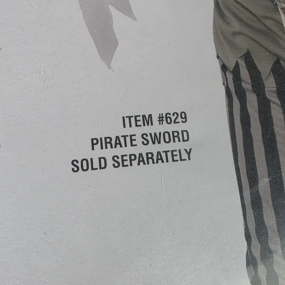 Boys Pirate Costume Size Medium  Ghostly Pirate Boy Rubies Halloween Child‎ New - Picture 5 of 8